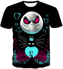 Men Casual Shirts Sexy Women Printing 3D T Shirt Jack Skellington