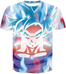 Men's Novelty T Shirts 3D Printing Tee Tops with Dragon Ball Light