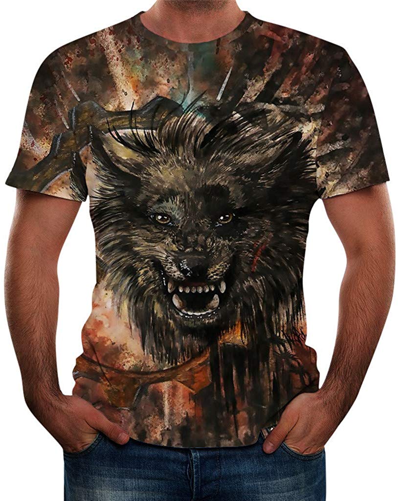 Men Summer New Full 3D Printed T Shirt Plus Size S 3XL Cool Printing Top Blouse Green