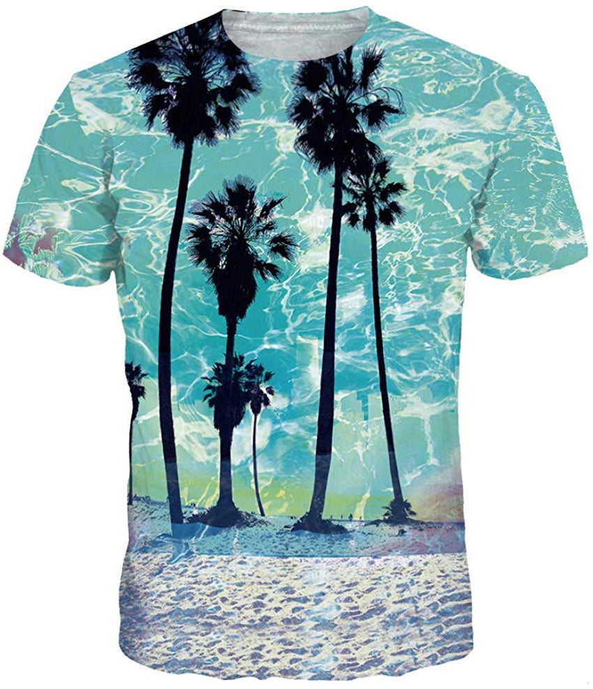Men's 3D Print T Shirt Animal Adult Funny Novelty T Shirt Young Men Tee Short Sleeve Crew Neck Beach
