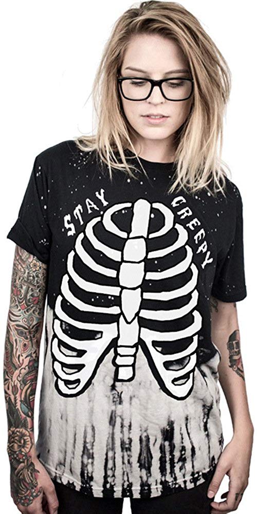Street Style UFO Alien 3D Digital Print T Shirt Ribs