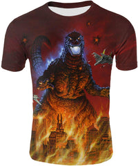 God Zilla 2 King Of The Monsters Mens Boys Girls 3D Printed s Tshirts Godz6