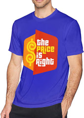 Men's Casual The Price is Right Tee T Shirt Short Sleeve O Neck Cotton T Shirt Sports Tops for Teens Plus Size Shirt Blue