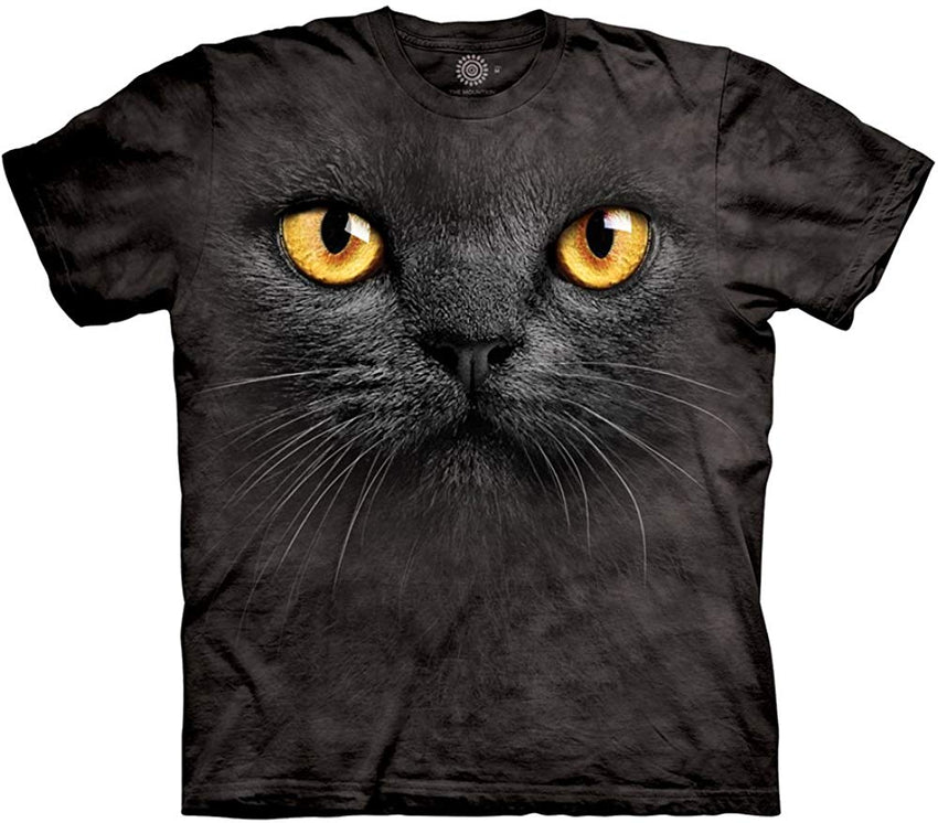 Big Face T shirt Black Cat Black