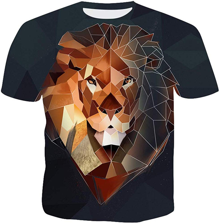 Unisex Casual Cool 3D T Shirts Summer Fashion Shirts Lion 1