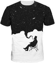 Unisex 3D Print Short Sleeve T Shirt Fashion Couple Tees White/Black#4