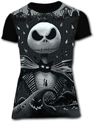 Women's Night mare Be Fore Christmas 3D Print Classic Short Sleeve T Shirt Black