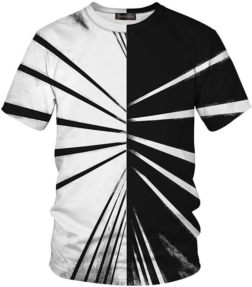 Unisex Men Women Realistic 3D Digital Print Couples Short Sleeve T Shirts Casual Tees LYT091 Lyt135 white
