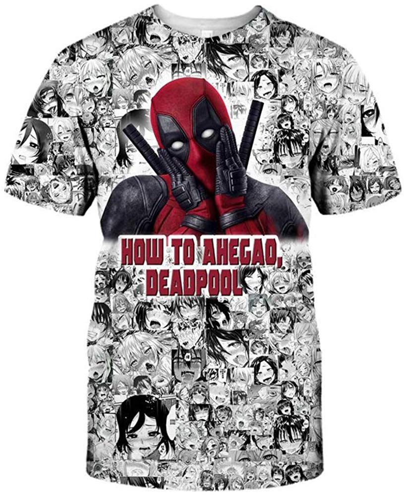 Ahegao Printed T Shirt 3D Printed Short Sleeve Venom Unisex Db 02 dx