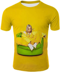 Womens 3D Printed T Shirt Casual Tees for Music Fans Be 13