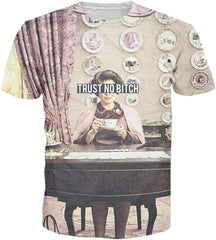 Summer Fashion Women Men Printed Short Sleeve Tee Tops T Shirts Trust No Bitch