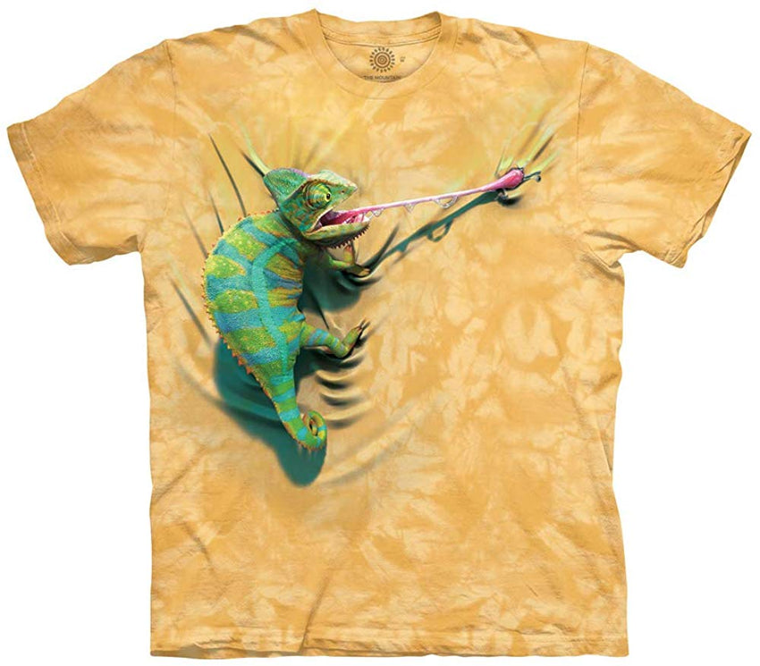 Climbing Chameleon T shirt Yellow
