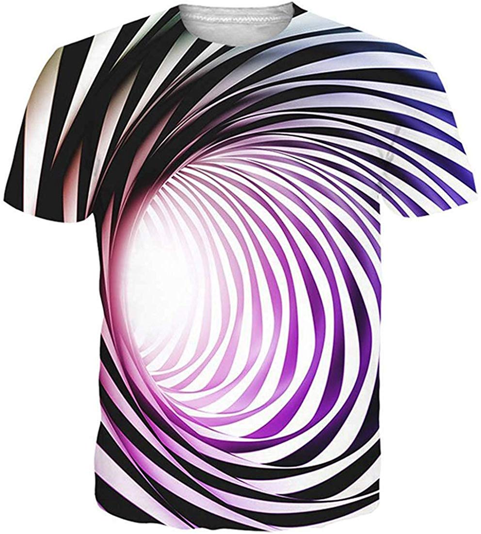 Fashion Mens 3D Digital Printed Design Pattern T Shirts Top Tees Fish
