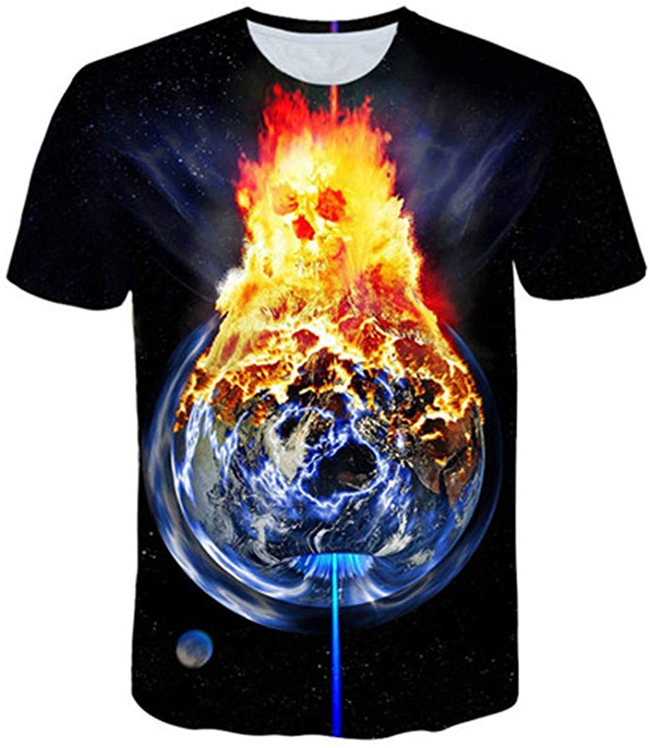 Summer Men's Clothing O Neck Clock Jacket Beer Short Sleeved 3D T Shirt Large Size 5XL Tx174