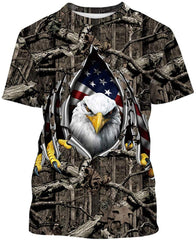Unisex 3D Print Short Sleeve T Shirt Fashion Couple Tees Patriotic Release