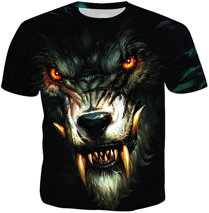 Unisex Casual Cool 3D T Shirts Summer Fashion Shirts Wolf 5