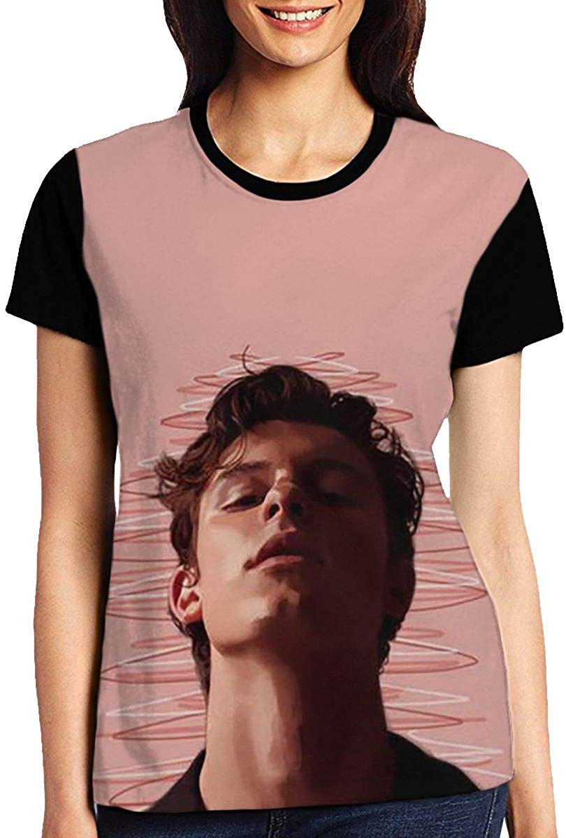 Lyric Singer Shawn Peter Raul Mendes Shirt Short Sleeve T Shirts for Women's with HD 3D Print Nature
