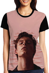 Lyric Singer Shawn Peter Raul Mendes Shirt Short Sleeve T Shirts for Women's with HD 3D Print Nature