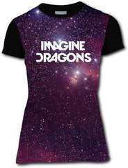 Imagine Dragons Evolve 3D Printed Short Sleeve Crew Neck T Shirt for Womens Black
