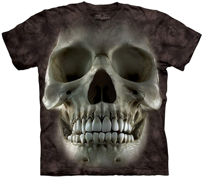 Big Face T shirt Skull T Shirt Black