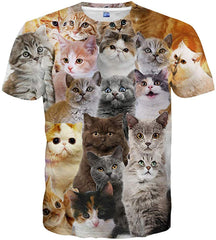 Unisex Casual 3D Print Short Sleeve T Shirt Tees Multi color 53