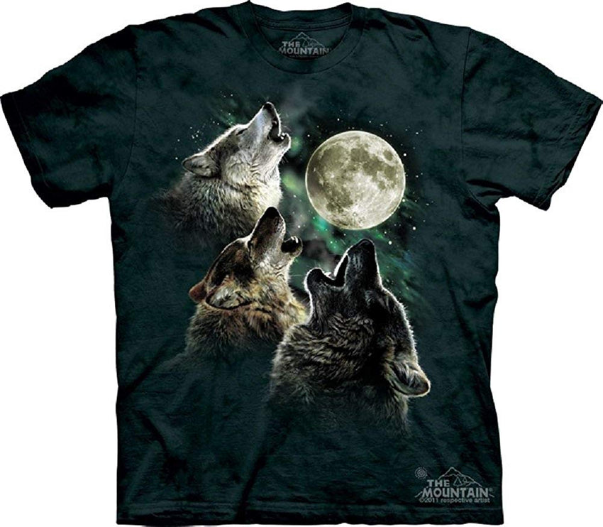 Men's Three Wolf Moon Short Sleeve Tee Kale