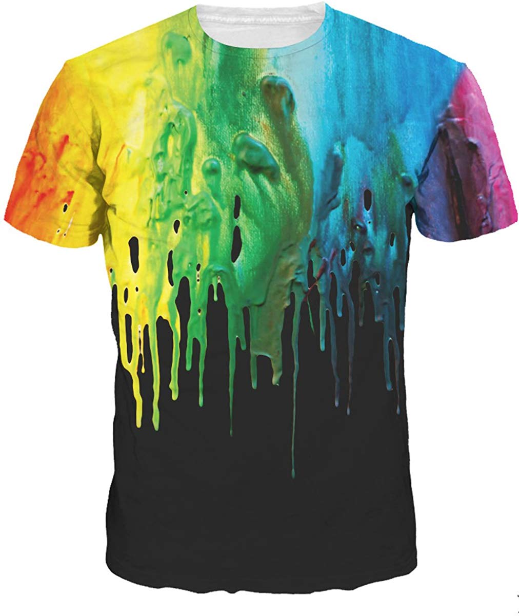 Unisex T Shirts Casual Fashion 3D Printed Short Sleeve Shirts Patten 1