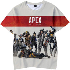 Fashion Apex T Shirt 3D Printed Game Topic Apex Legends Shirt for Men Women Teen A Red Team