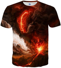 Unisex 3D Print Tshirts Short Sleeve Cool Graphic Tees for Women Men New brown
