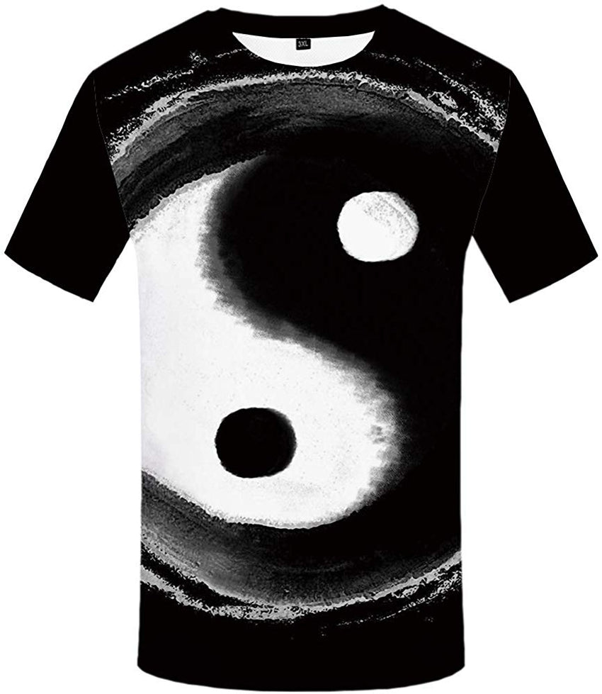Unisex 3D Printing Graphics Wolf Shirt for Men Animal T Shirt Skull Shirts Yin Yang T Shirts
