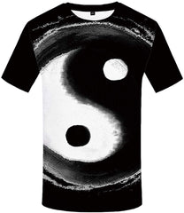 Unisex 3D Printing Graphics Wolf Shirt for Men Animal T Shirt Skull Shirts Yin Yang T Shirts