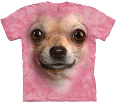 Chihuahua Face T shirt Pink