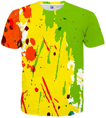 Unisex 3D Pattern Printed Casual Short Sleeve T Shirts Tees Multi color49