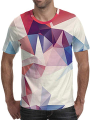 Unisex 3D Printed Tie Dye Creative Funny Summer Casual Short Sleeve T Shirts Tees T03313