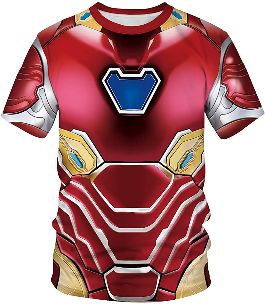 Men's Novelty T Shirt 3D Animal Patterns Short Sleeves s Iron Man 1