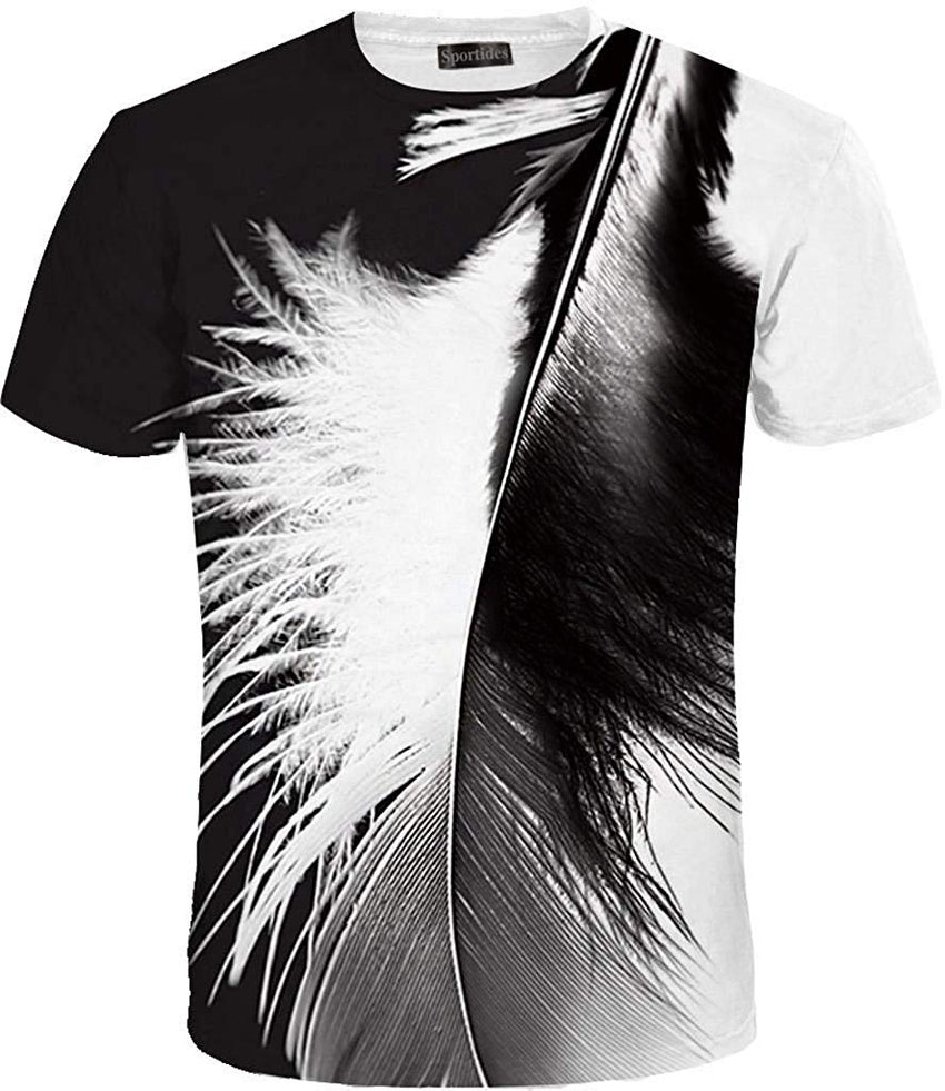 Unisex Men Women Realistic 3D Digital Print Couples Short Sleeve T Shirts Casual Tees LYT041 Lyt041 black