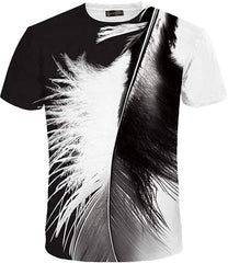 Unisex Men Women Realistic 3D Digital Print Couples Short Sleeve T Shirts Casual Tees LYT041 Lyt041 black