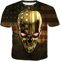 Unisex Casual Cool 3D T Shirts Summer Fashion Shirts Skull 3