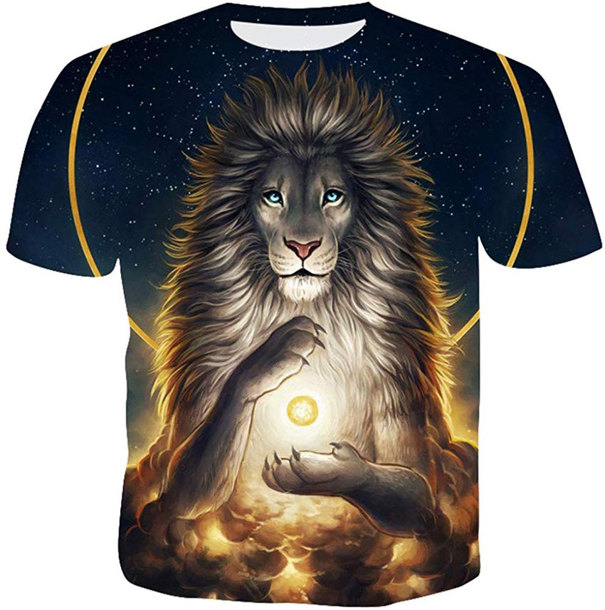Unisex Casual Cool 3D T Shirts Summer Fashion Shirts Lion 2