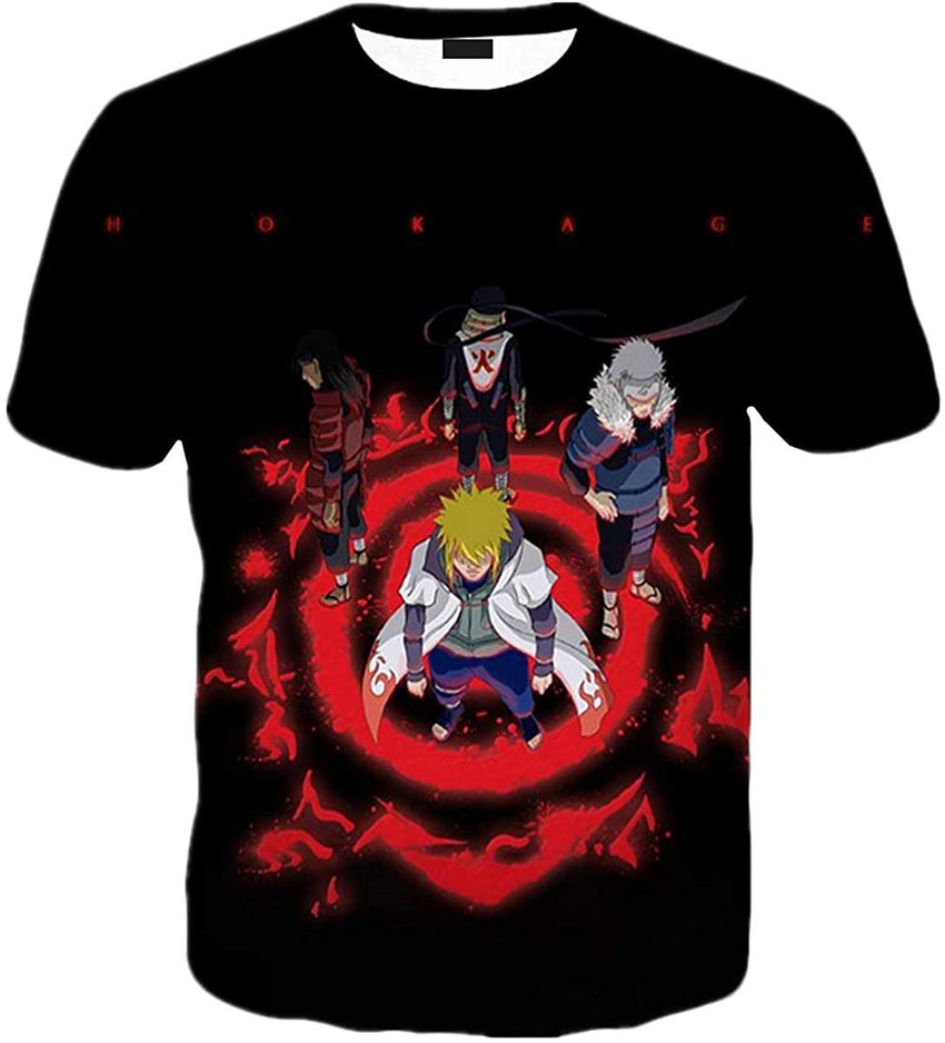 Men Naruto 3D Print Short Sleeve Pullover Regular Fit T Shirt Color 16