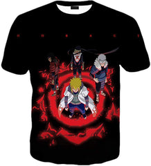 Men Naruto 3D Print Short Sleeve Pullover Regular Fit T Shirt Color 16