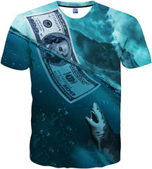 Unisex 3D Printed Short Sleeve Top T Shirts Blue23