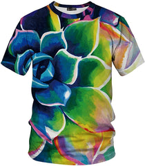 Unisex Men Women Casual 3D Printed Short Sleeves Couple T Shirt Tee LYT001 Lyt011 green