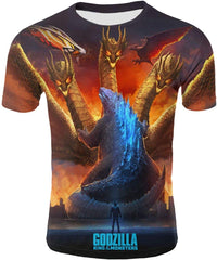 God Zilla 2 King Of The Monsters Mens Boys Girls 3D Printed s Tshirts Godz51