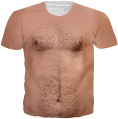 Unisex 3D Printed Funny T Shirts Casual Cool Summer Short Sleeve Tees 2019 Hairy Chest