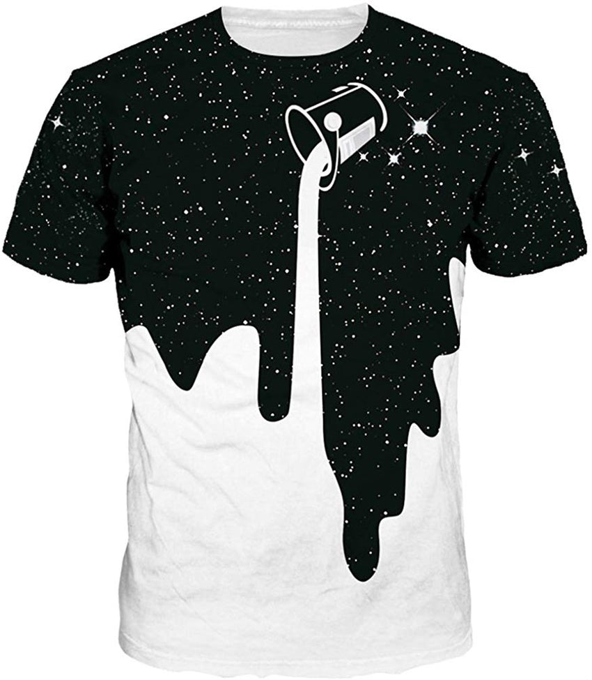 Unisex Men 3D Printed Casual Summer Short Sleeve T Shirts Tees 6paint