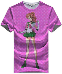 Women Sailor Moon 3D Graphic T Shirt Casual Top Sailor Jupiter