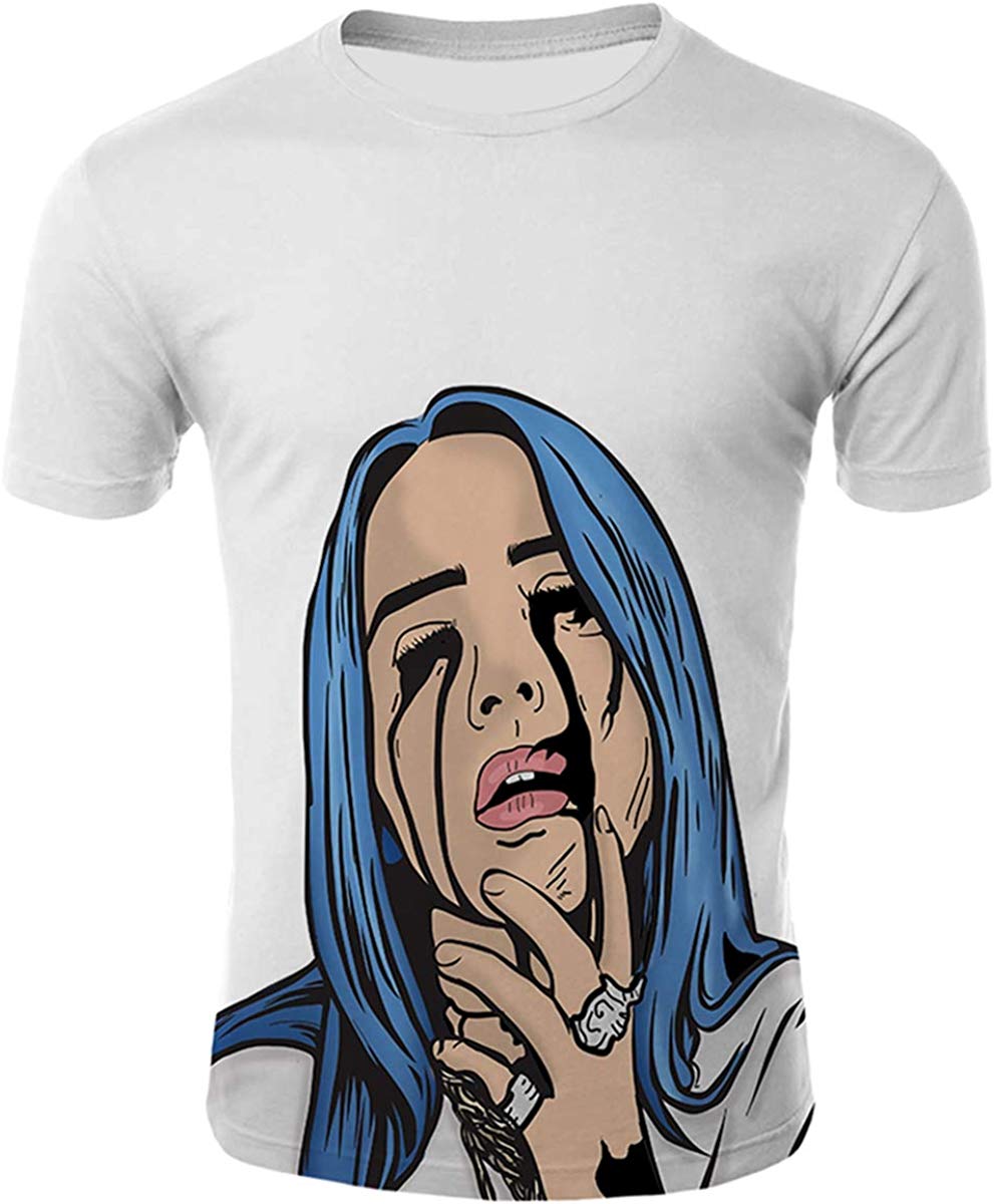 Womens 3D Printed T Shirt Casual Tees for Music Fans Be 10