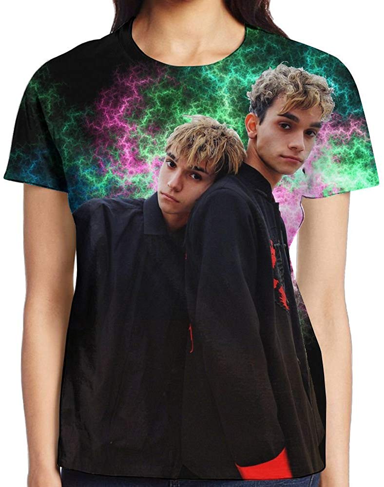 Lucas and Marcus Dobre Womens 3D T Shirt Stylish Casual Short Sleeve Tshirt White
