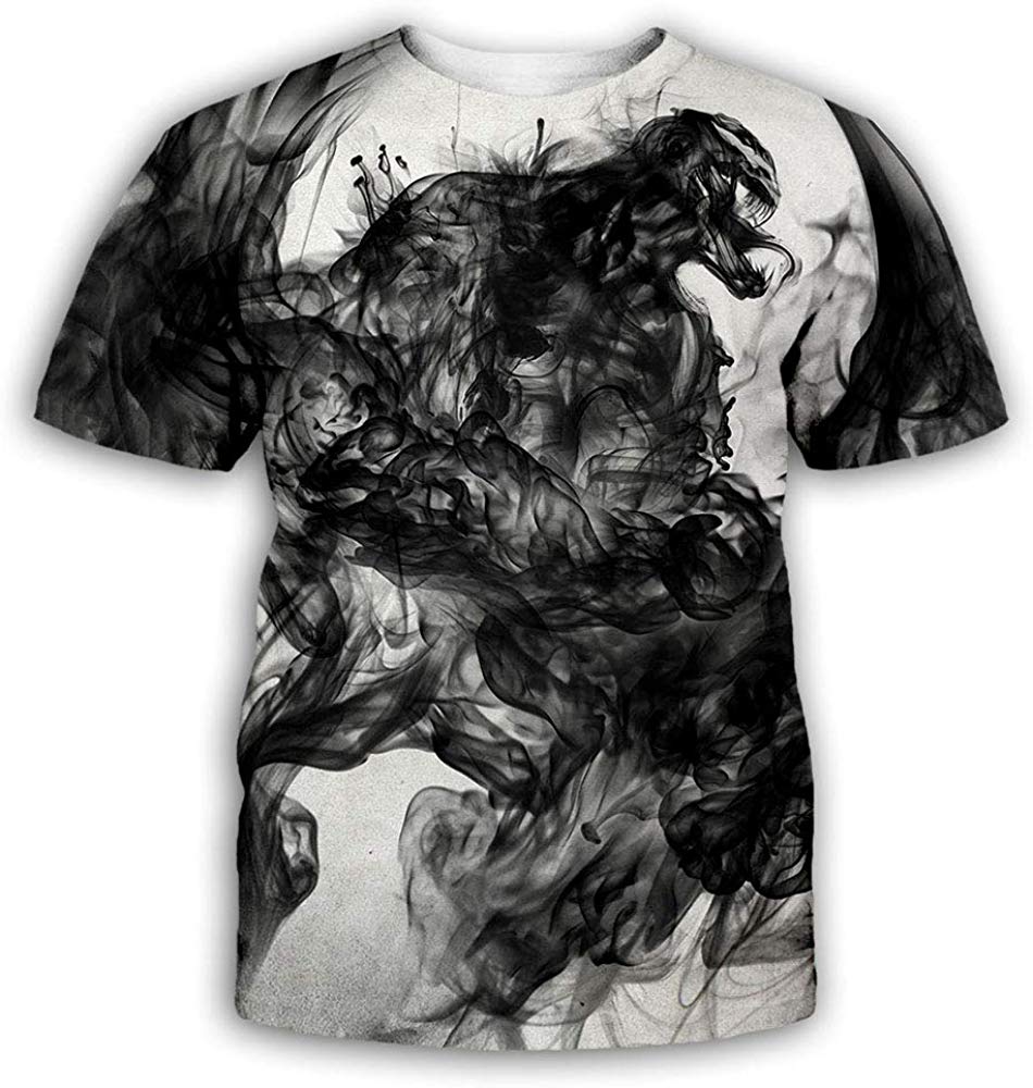 Ahegao Printed T Shirt 3D Printed Short Sleeve Venom Unisex Vt 04 tx